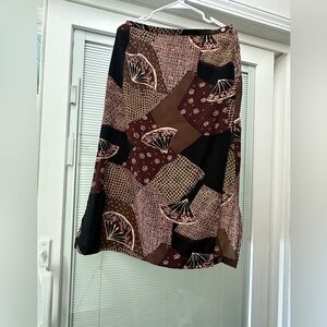 Requirements A-Line Maxi Skirt - Black, Brown, and Cream